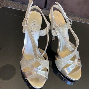 Guess gold high heels